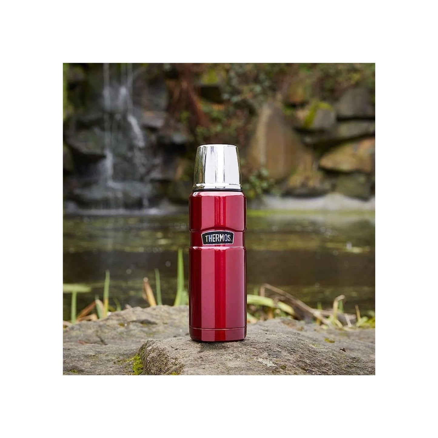Termo Liquido King 470ml Acero inoxidable color rojo