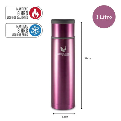 Termo Líquido Thermos Acero Inoxidable 1lt Púrpura