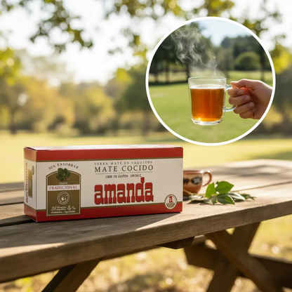 Yerba Mate Amanda Sabor Tradicional 25 Saquitos De 3Gr