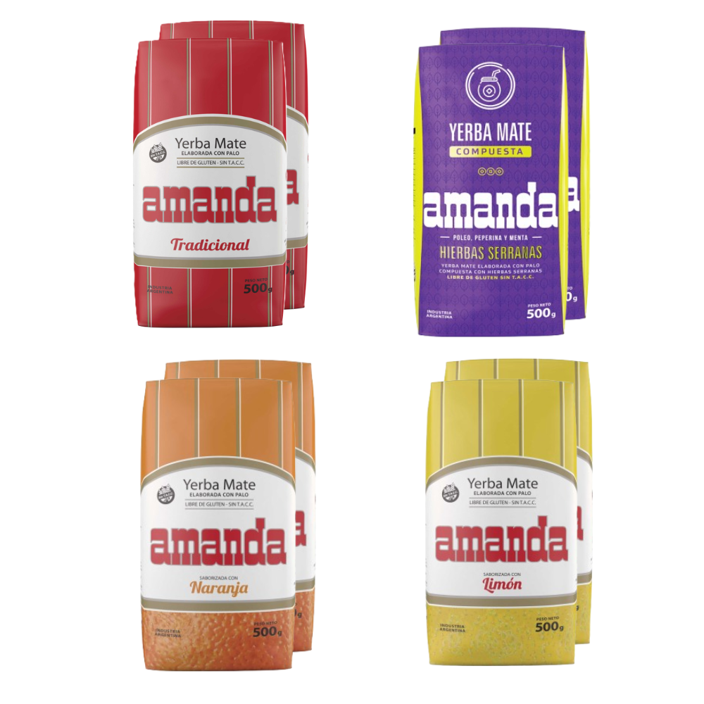 Pack Mixto Yerba Mate 500g Tradicional + Sabores