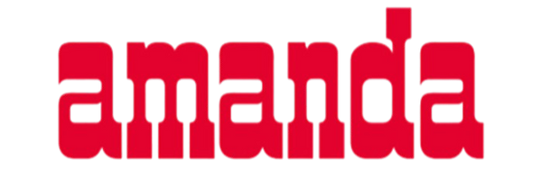 Logo Rojo de venta yerba mate Amanda. Marca Argentina distribuida en Chile.