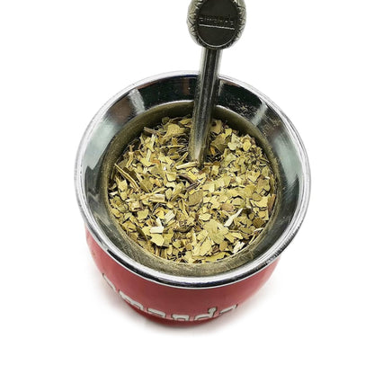 Mate Amanda de Acero Inoxidable. Tamaño de gran capacidad para servir un mate. Mate servido para disfrutar el sabor de Amanda