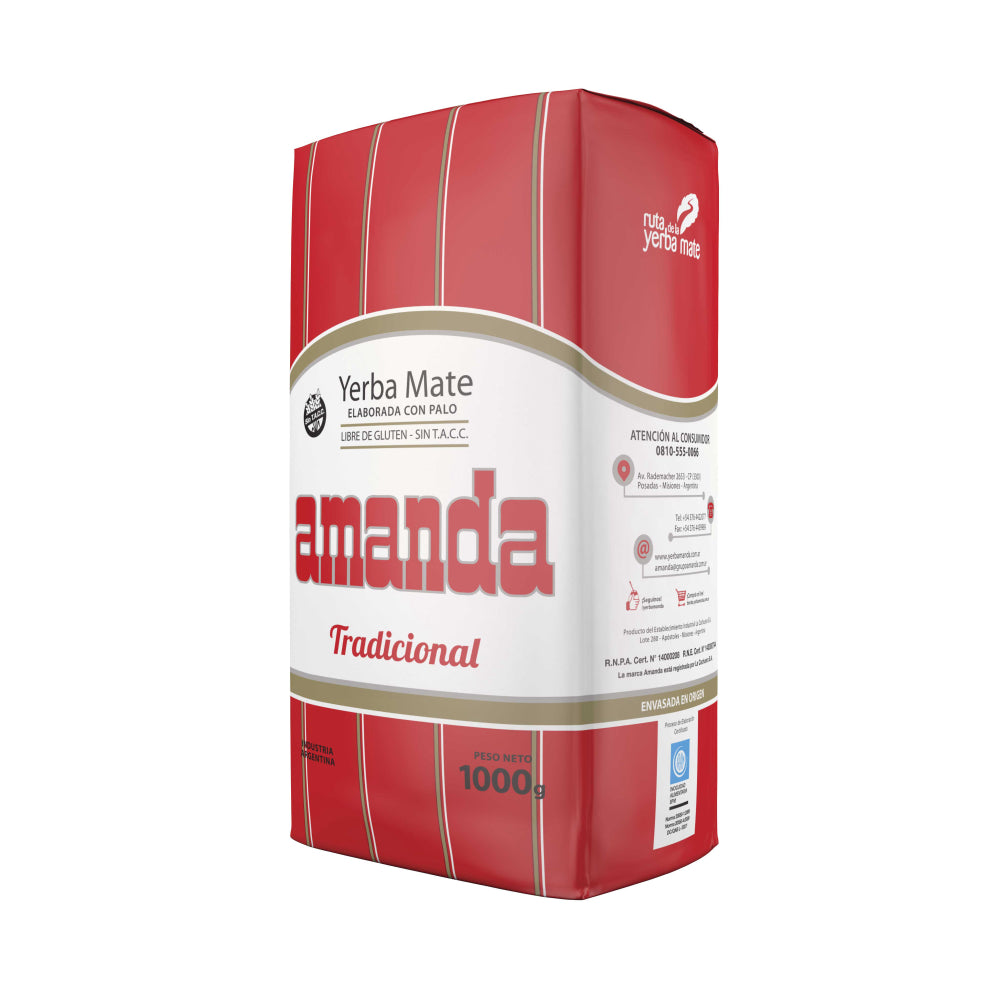 Yerba Mate tradicional en formato conveniente de 1kg. Elaborada orgánicamente en argentina, sin gluten, sin taac. Aprovecha los beneficios que te entrega la Ilex Paraguariensis.