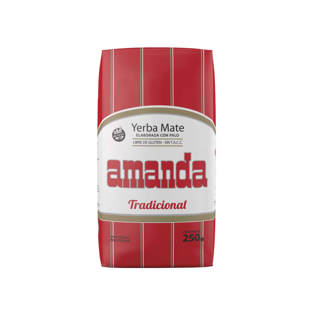 Yerba Mate tradicional en formato pequeño de 250g. Elaborada orgánicamente en argentina, sin gluten, sin taac. Aprovecha los beneficios que te entrega la Ilex Paraguariensis.