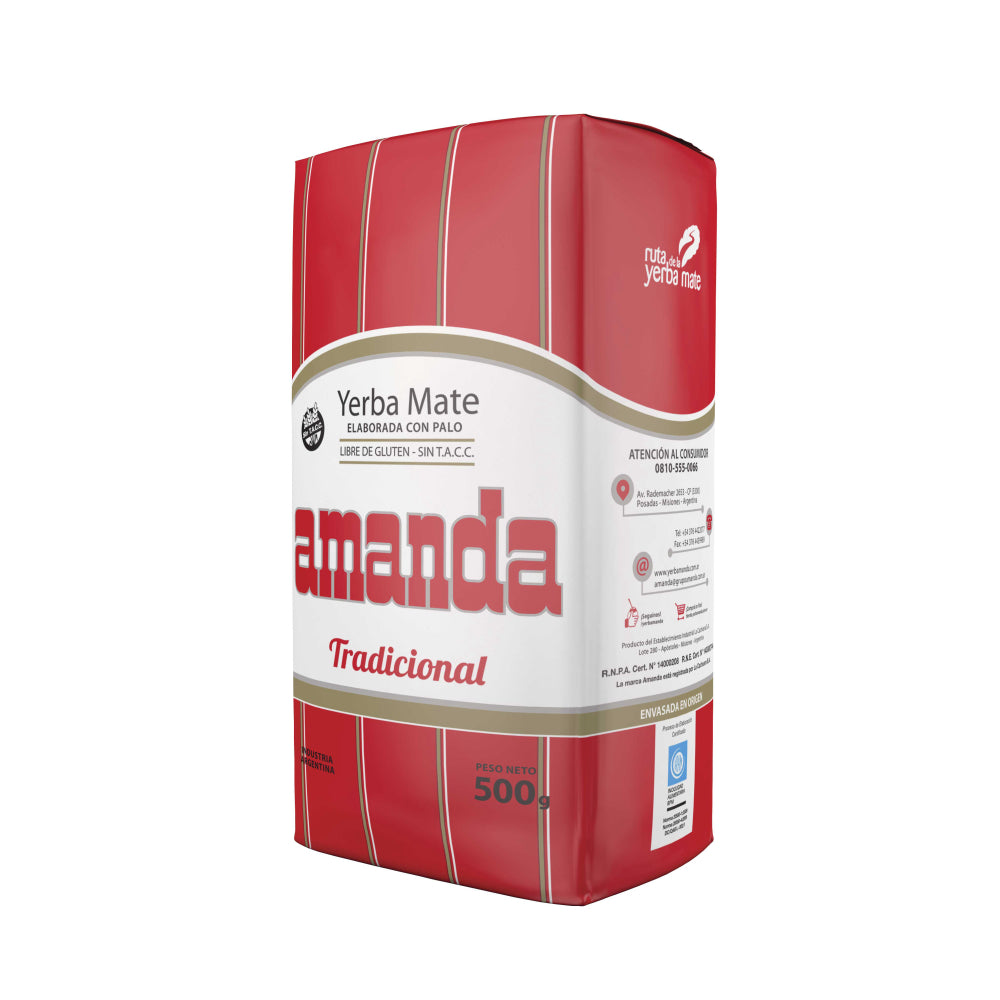 Yerba Mate tradicional en formato de 500g. Elaborada orgánicamente en argentina, sin gluten, sin taac. Aprovecha los beneficios que te entrega la Ilex Paraguariensis.