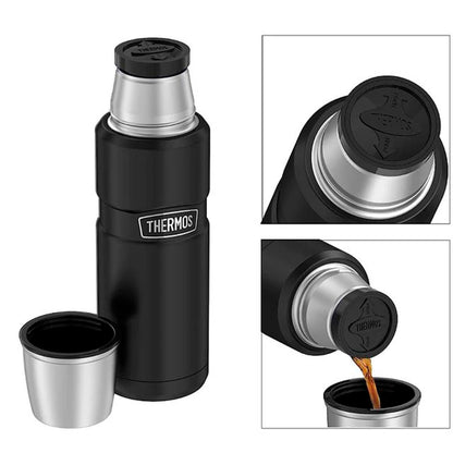 Termo Liquido King 470ml Acero inoxidable color negro